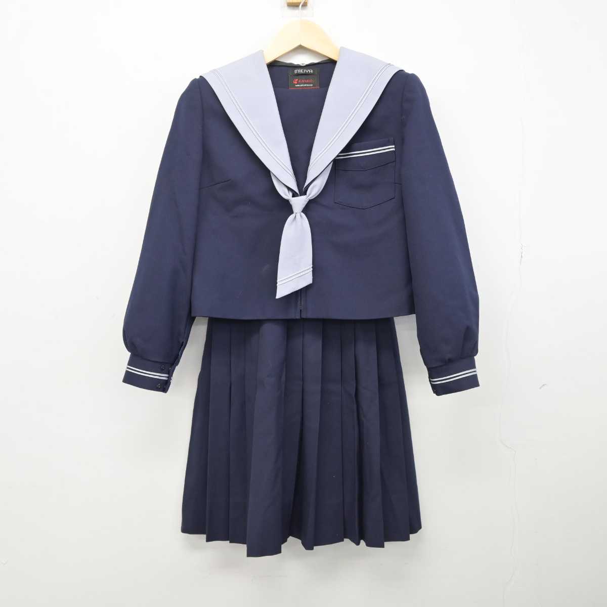 【中古】大阪府 南八下中学校 女子制服 3点 (セーラー服・スカート) sf051333