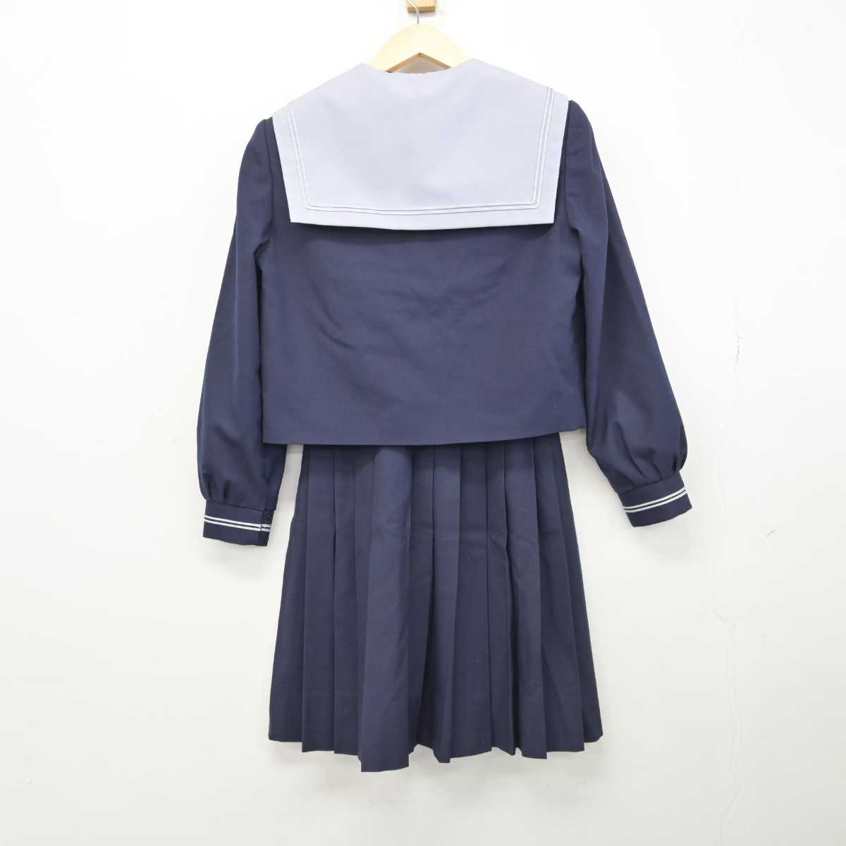 【中古】大阪府 南八下中学校 女子制服 3点 (セーラー服・スカート) sf051333