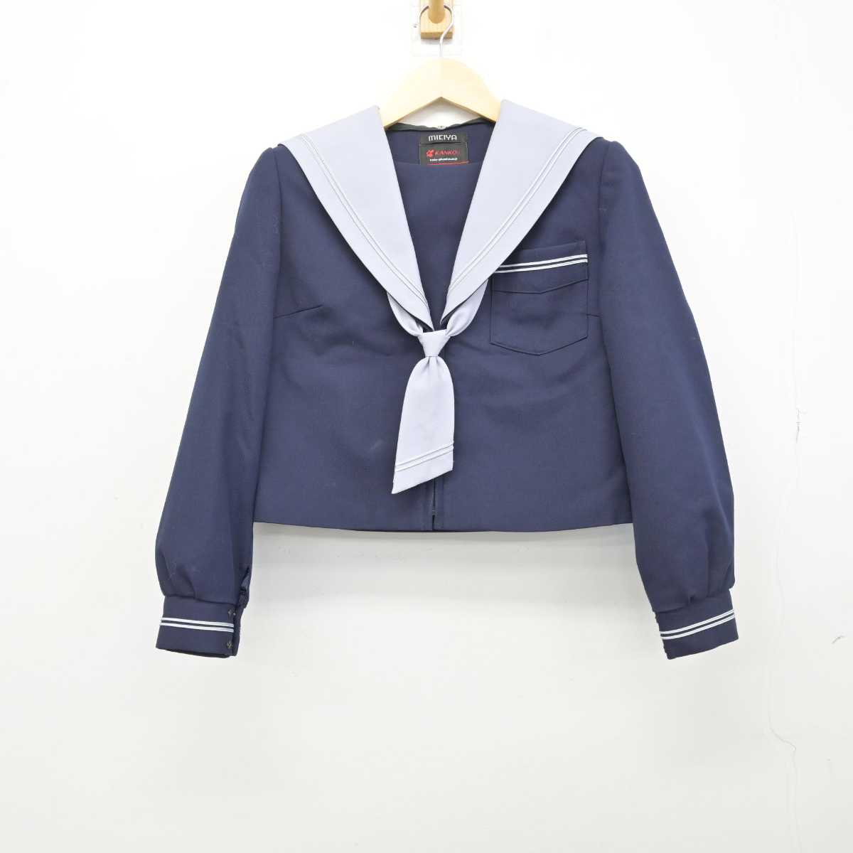 【中古】大阪府 南八下中学校 女子制服 3点 (セーラー服・スカート) sf051333