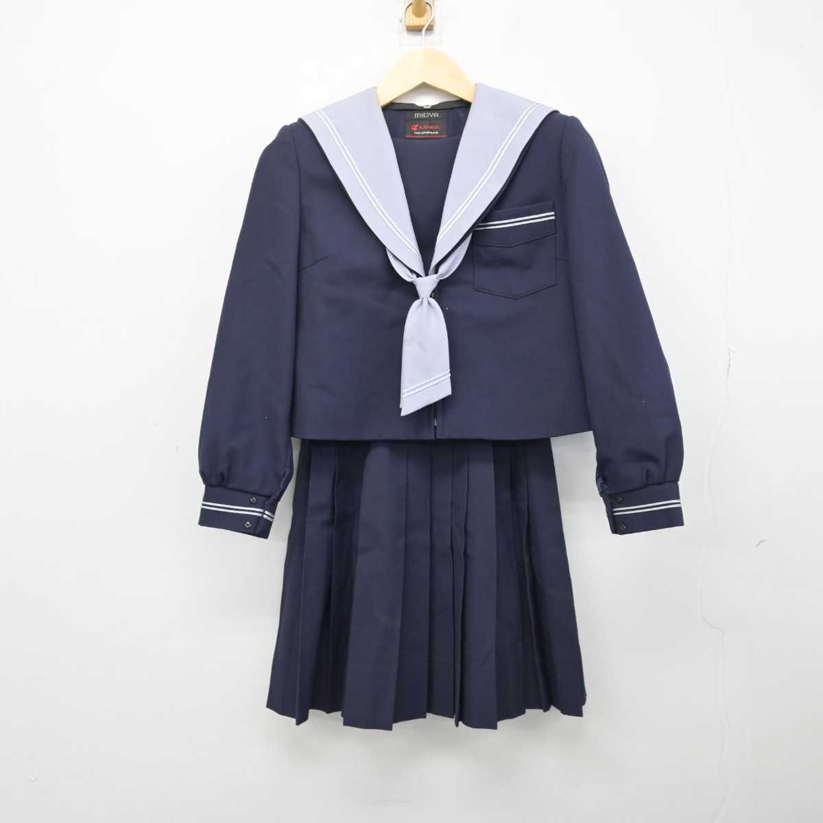 【中古】大阪府 南八下中学校 女子制服 3点 (セーラー服・スカート) sf051334