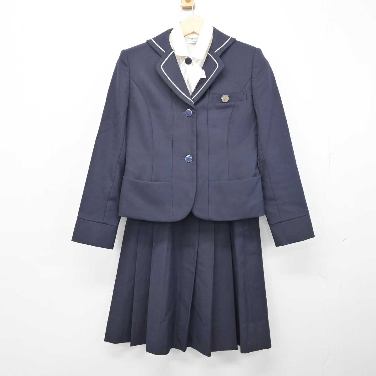 【中古】兵庫県 親和女子高等学校 女子制服 6点 (ブレザー・シャツ・スカート) sf051343