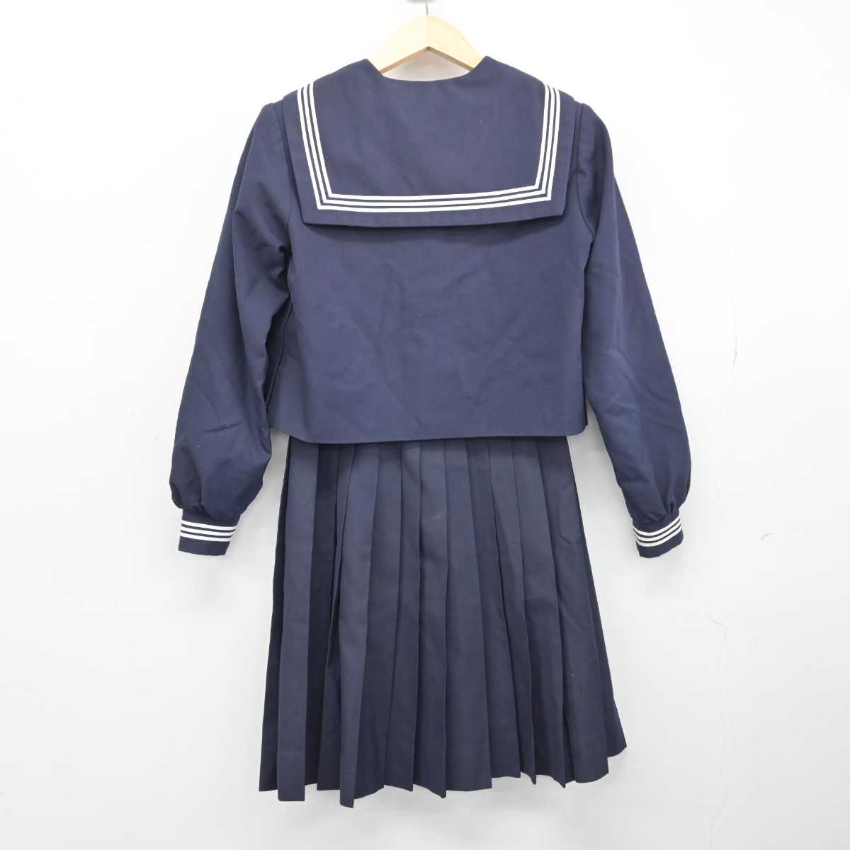 【中古】広島県 高西中学校 女子制服 3点 (セーラー服・スカート) sf051367