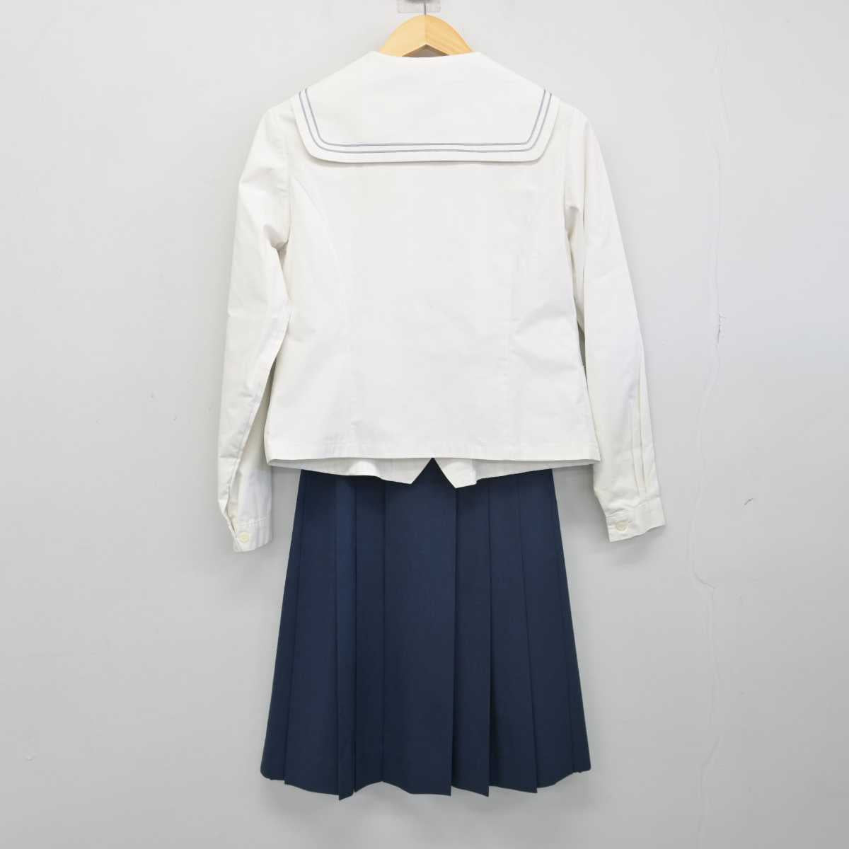 【中古】愛知県 半田東高等学校 女子制服 2点 (セーラー服・スカート) sf051377