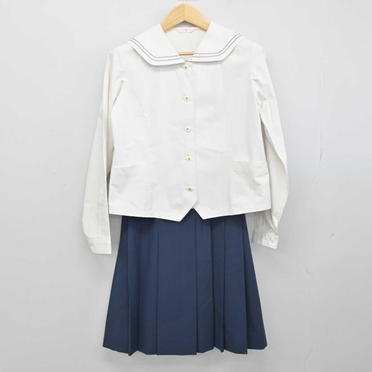 【中古】愛知県 半田東高等学校 女子制服 2点 (セーラー服・スカート) sf051378