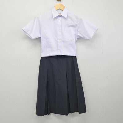 【中古】京都府 深草中学校 女子制服 2点 (シャツ・スカート) sf051389