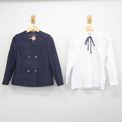 【中古】北海道 花川北中学校 女子制服 4点 (ブレザー・シャツ・スカート) sf051417