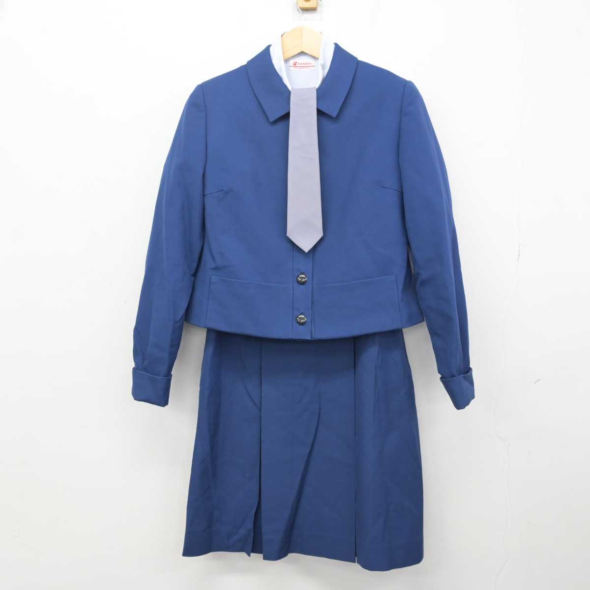 【中古】茨城県 茨城キリスト教学園高等学校 女子制服 4点 (ブレザー・シャツ・ジャンパースカート) sf051422