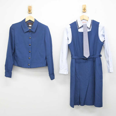 【中古】茨城県 茨城キリスト教学園高等学校 女子制服 4点 (ブレザー・シャツ・ジャンパースカート) sf051422