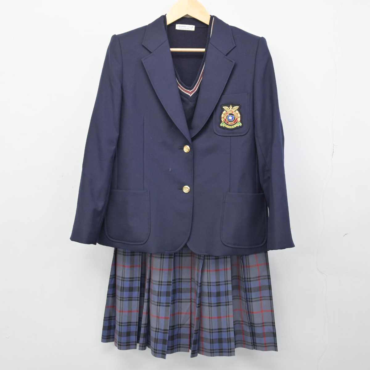 【中古】茨城県 水城高等学校 女子制服 3点 (ブレザー・ニット・スカート) sf051432