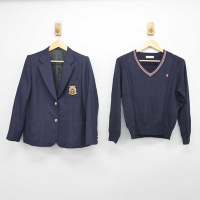 【中古】茨城県 水城高等学校 女子制服 3点 (ブレザー・ニット・スカート) sf051432