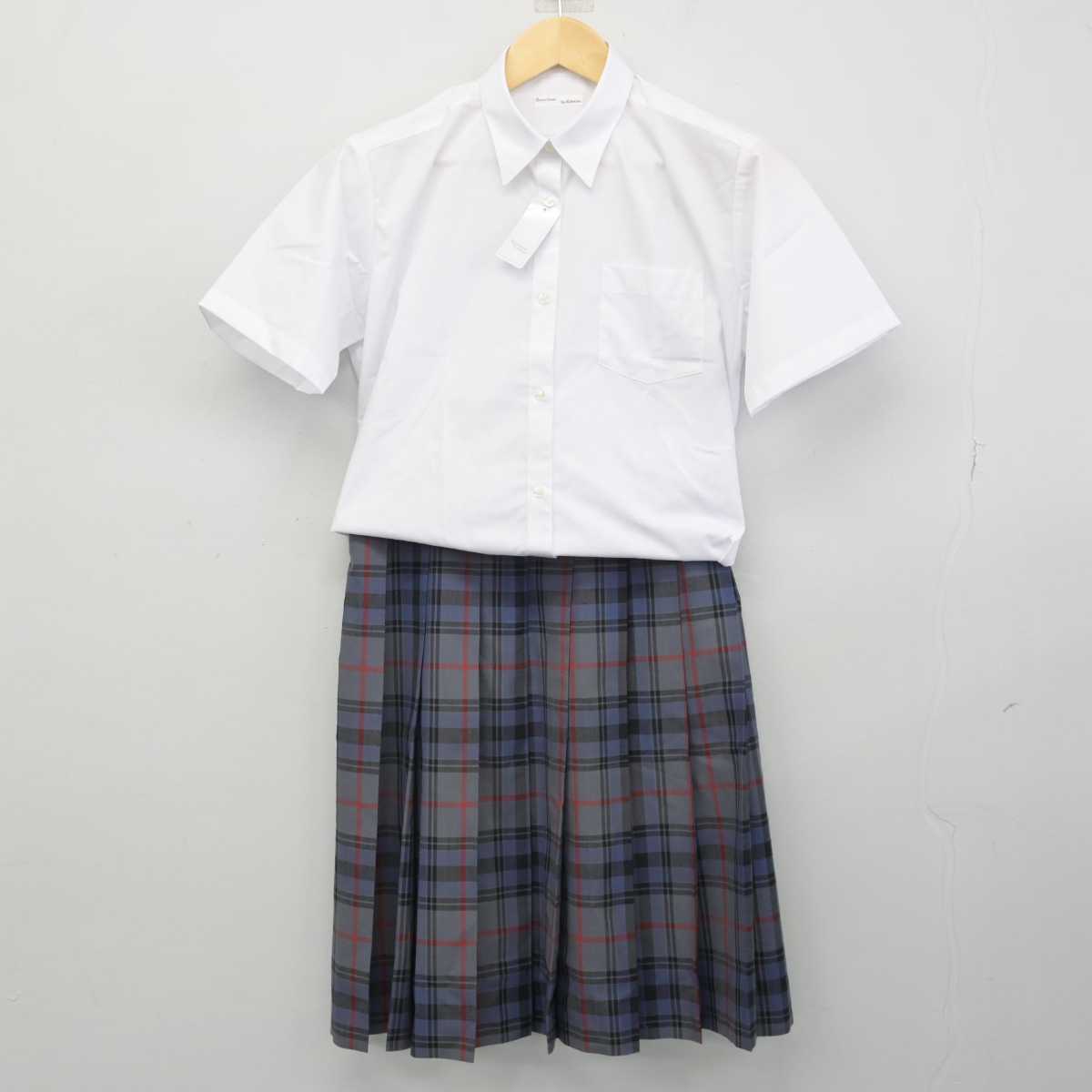 【中古】茨城県 水城高等学校 女子制服 3点 (シャツ・スカート) sf051434