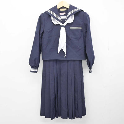 【中古】広島県 尾道市立高西中学校 女子制服 3点 (セーラー服・ジャンパースカート) sf051438