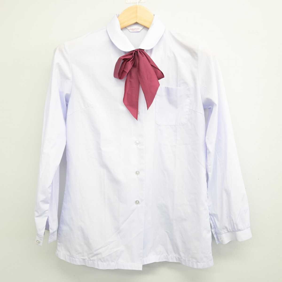 【中古】岡山県 御津中学校 女子制服 4点 (ベスト・シャツ・スカート) sf051462