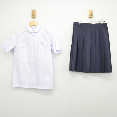 【中古】岡山県 御津中学校 女子制服 2点 (シャツ・スカート) sf051463