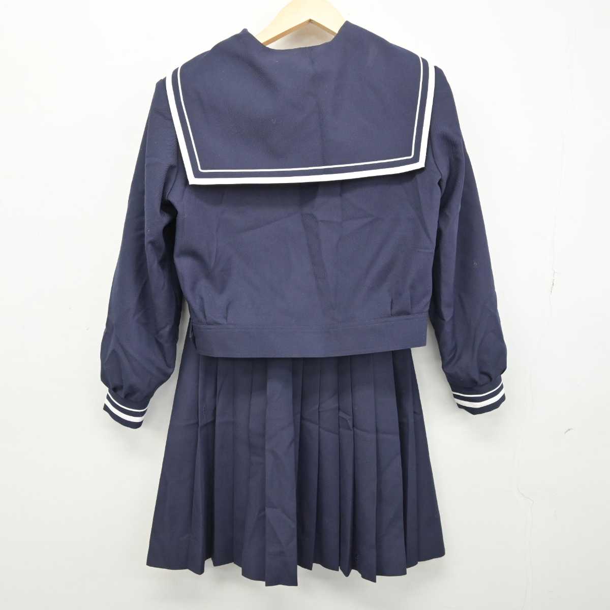 【中古】石川県 遊学館高等学校 女子制服 5点 (セーラー服・ニット・スカート) sf051479