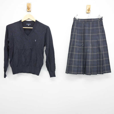 【中古】神奈川県 横浜清風高等学校 女子制服 2点 (ニット・スカート) sf051484