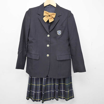 【中古】群馬県 新田暁高等学校 女子制服 4点 (ブレザー・ニット・スカート) sf051485