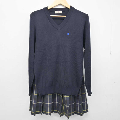 【中古】群馬県 新田暁高等学校 女子制服 2点 (ニット・スカート) sf051486