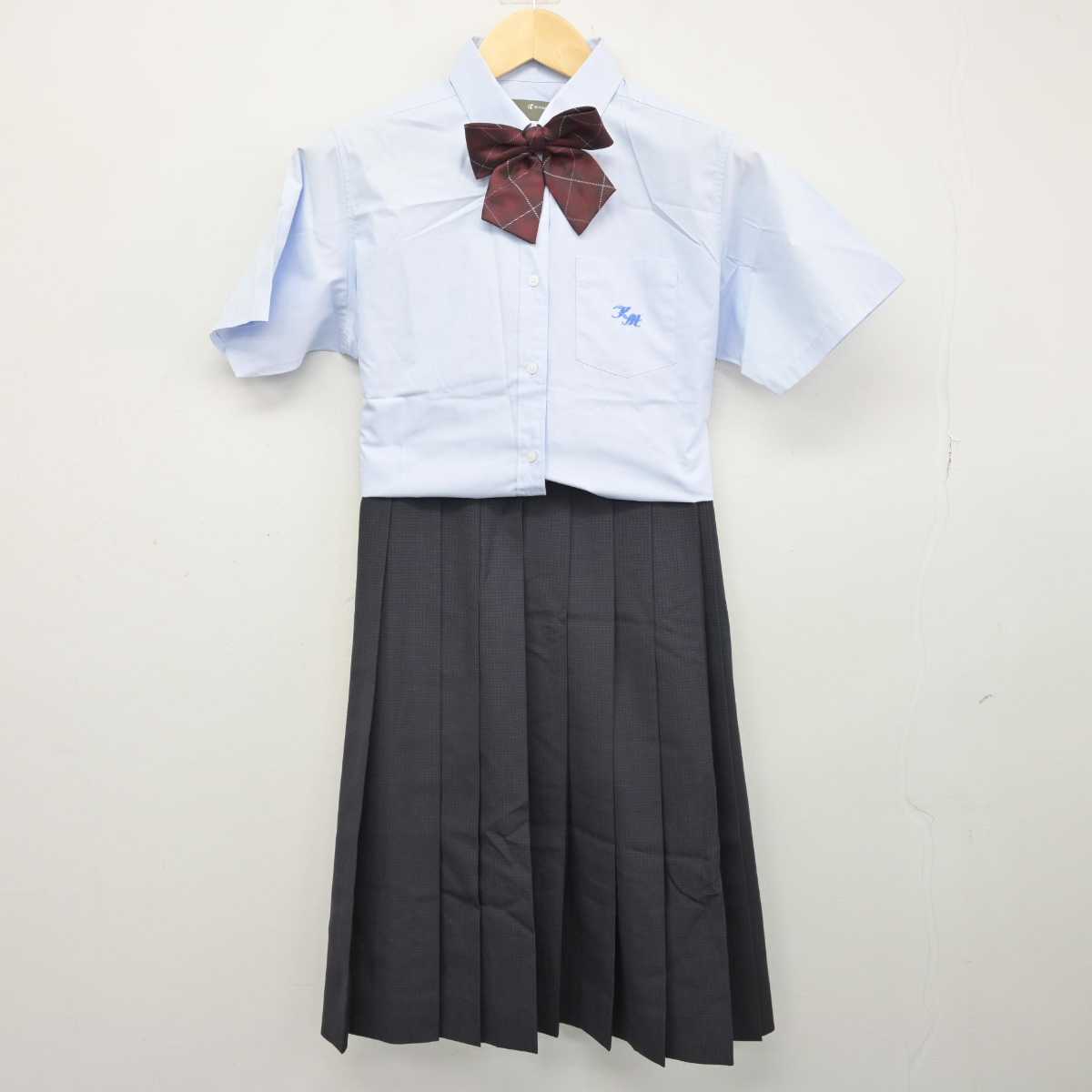 【中古】千葉県 公津の杜中学校 女子制服 4点 (シャツ・シャツ・スカート) sf051488