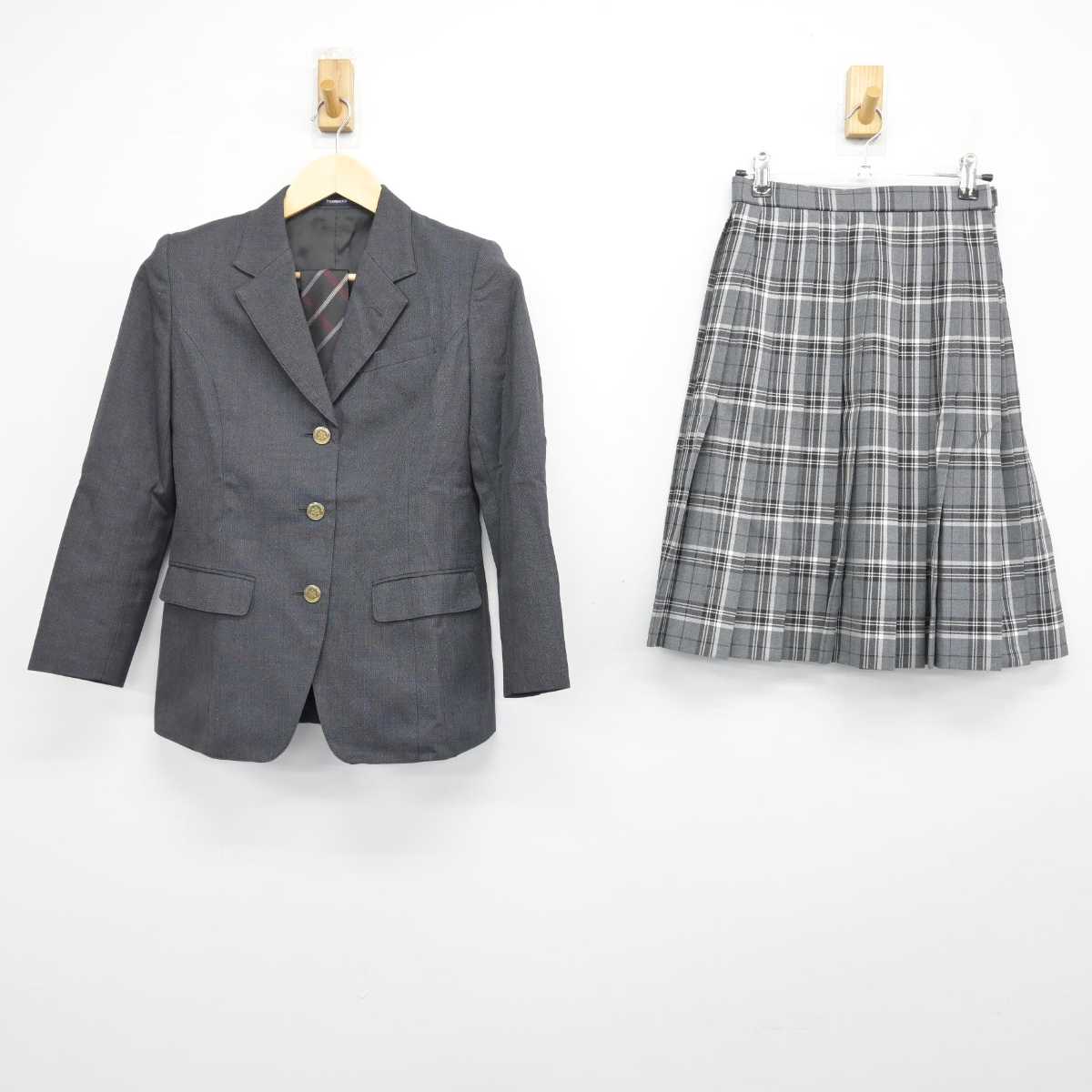 【中古】北海道 北海道清水高等学校 女子制服 3点 (ブレザー・スカート) sf051497