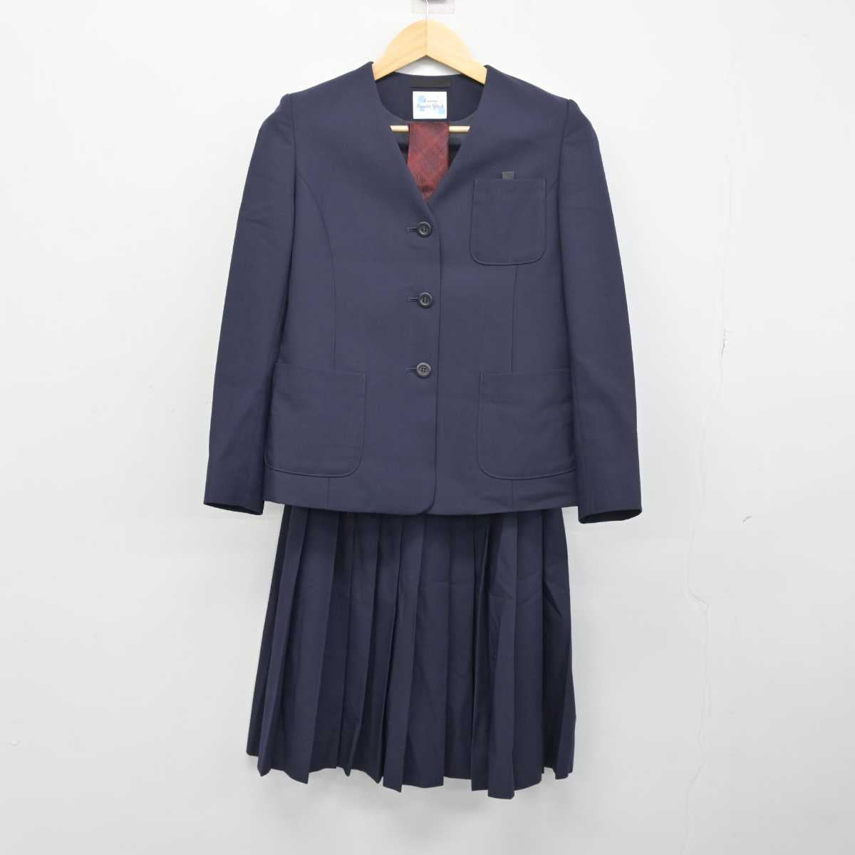 【中古】北海道 東栄中学校 女子制服 5点 (ブレザー・ベスト・スカート) sf051502