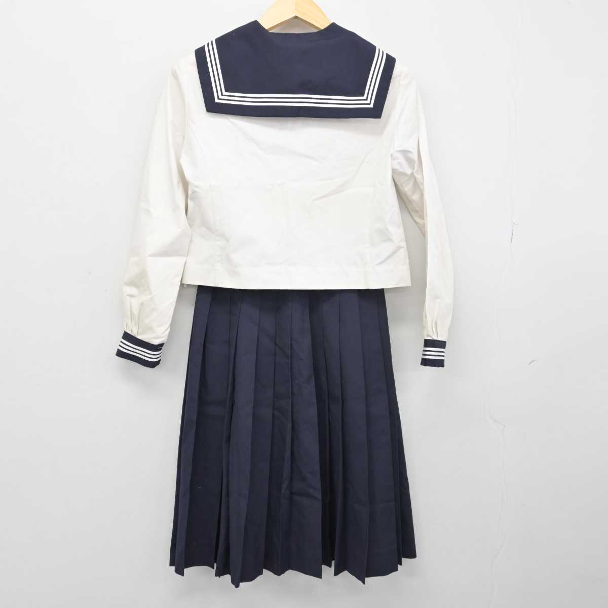 【中古】埼玉県 栗橋東中学校 女子制服 3点 (セーラー服・スカート) sf051507