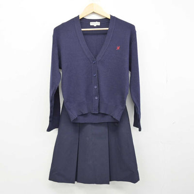 【中古】石川県 鹿西高等学校 女子制服 2点 (ニット・スカート) sf051510