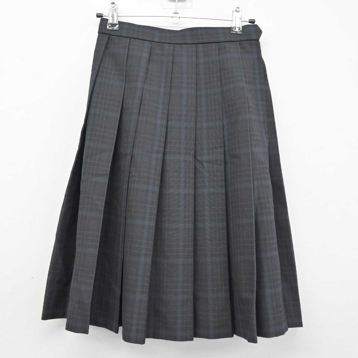 【中古】東京都 専修大学附属高等学校 女子制服 2点 (ニットベスト・スカート) sf051527