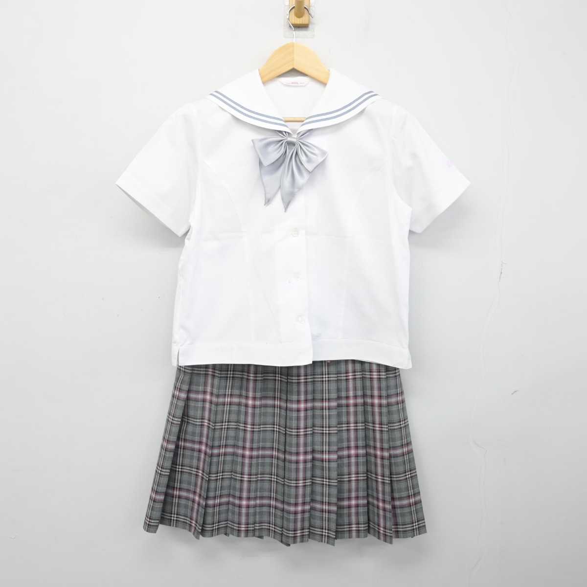 【中古】埼玉県 大妻嵐山中学校・高等学校 女子制服 4点 (セーラー服・セーラー服・スカート) sf051563