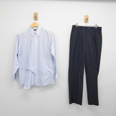 【中古】長崎県 長崎南山中学校・高等学校 男子制服 2点 (シャツ・ズボン) sf051566