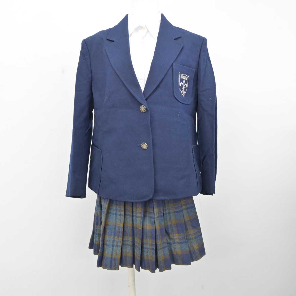 【中古】東京都 頌栄女子学院高等学校 女子制服 3点 (ブレザー・シャツ・スカート) sf051604