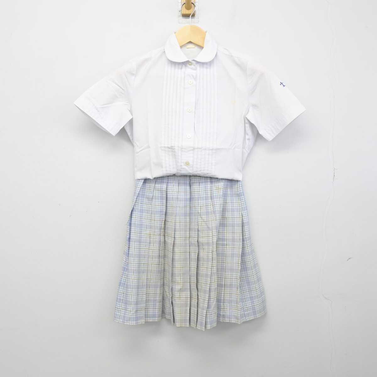 【中古】東京都 頌栄女子学院中学校 女子制服 2点 (シャツ・スカート) sf051608