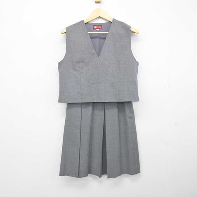 【中古】千葉県 下貝塚中学校 女子制服 2点 (ベスト・スカート) sf051614