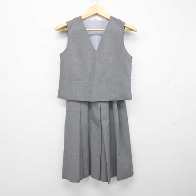 【中古】千葉県 下貝塚中学校 女子制服 2点 (ベスト・スカート) sf051615