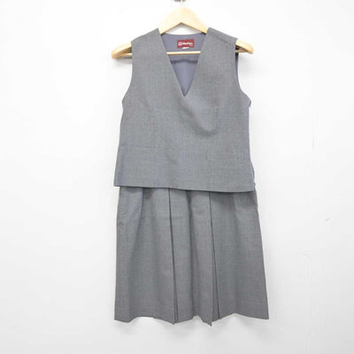 【中古】千葉県 下貝塚中学校 女子制服 2点 (ベスト・スカート) sf051616