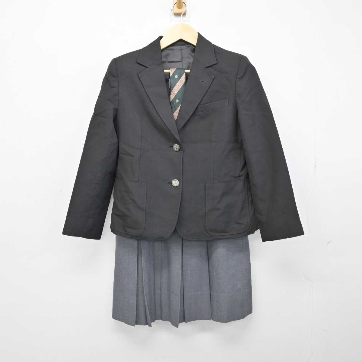 【中古】神奈川県 上溝高等学校 女子制服 5点 (ブレザー・ベスト・スカート) sf051617