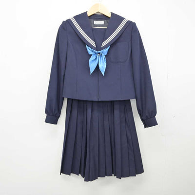 【中古】岐阜県 平和中学校 女子制服 3点 (セーラー服・スカート) sf051625