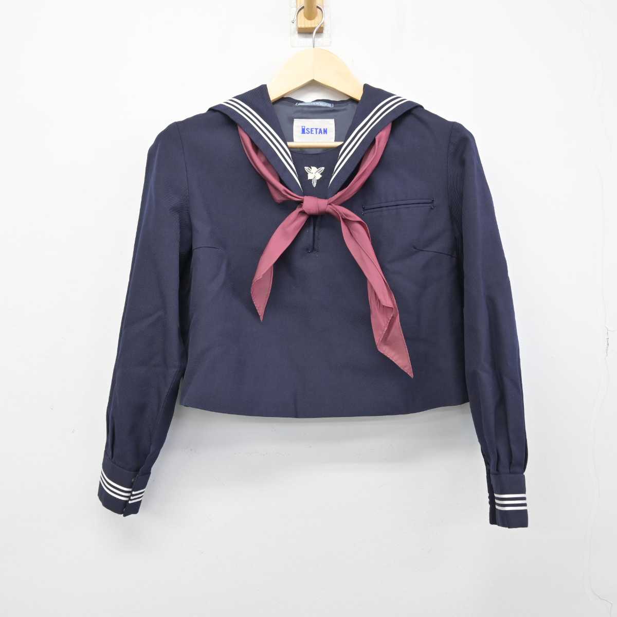 【中古】東京都 成蹊中学校 女子制服 3点 (セーラー服・スカート) sf051633