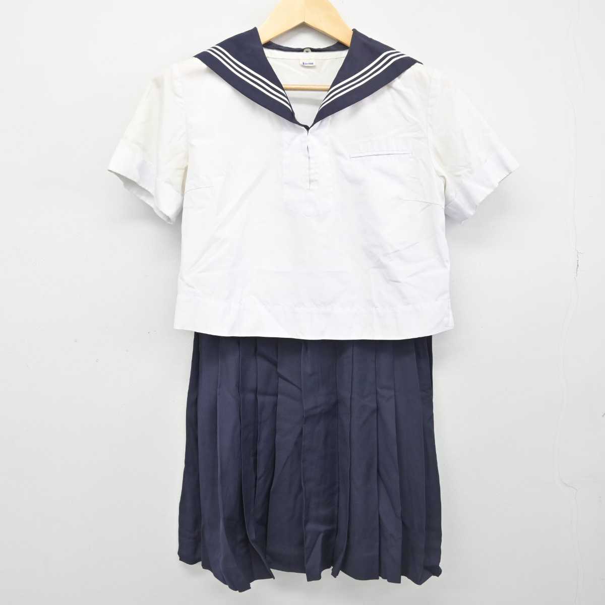 【中古】東京都 成蹊中学校 女子制服 3点 (セーラー服・スカート) sf051634