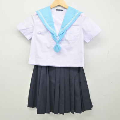 【中古】大阪府 夕陽丘高等学校 女子制服 3点 (セーラー服・スカート) sf051646