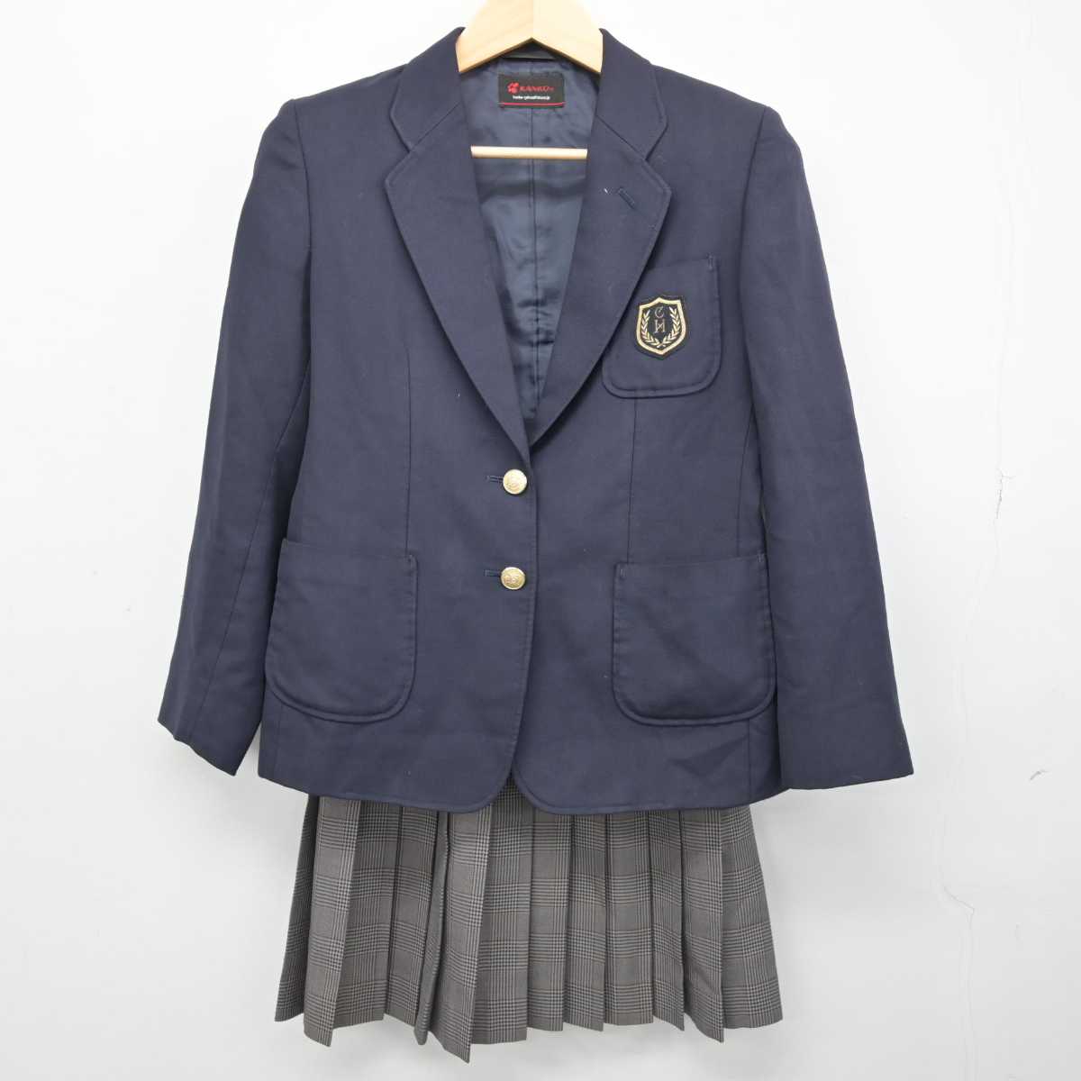 【中古】茨城県 日立商業高等学校 女子制服 3点 (ブレザー・スカート) sf051653