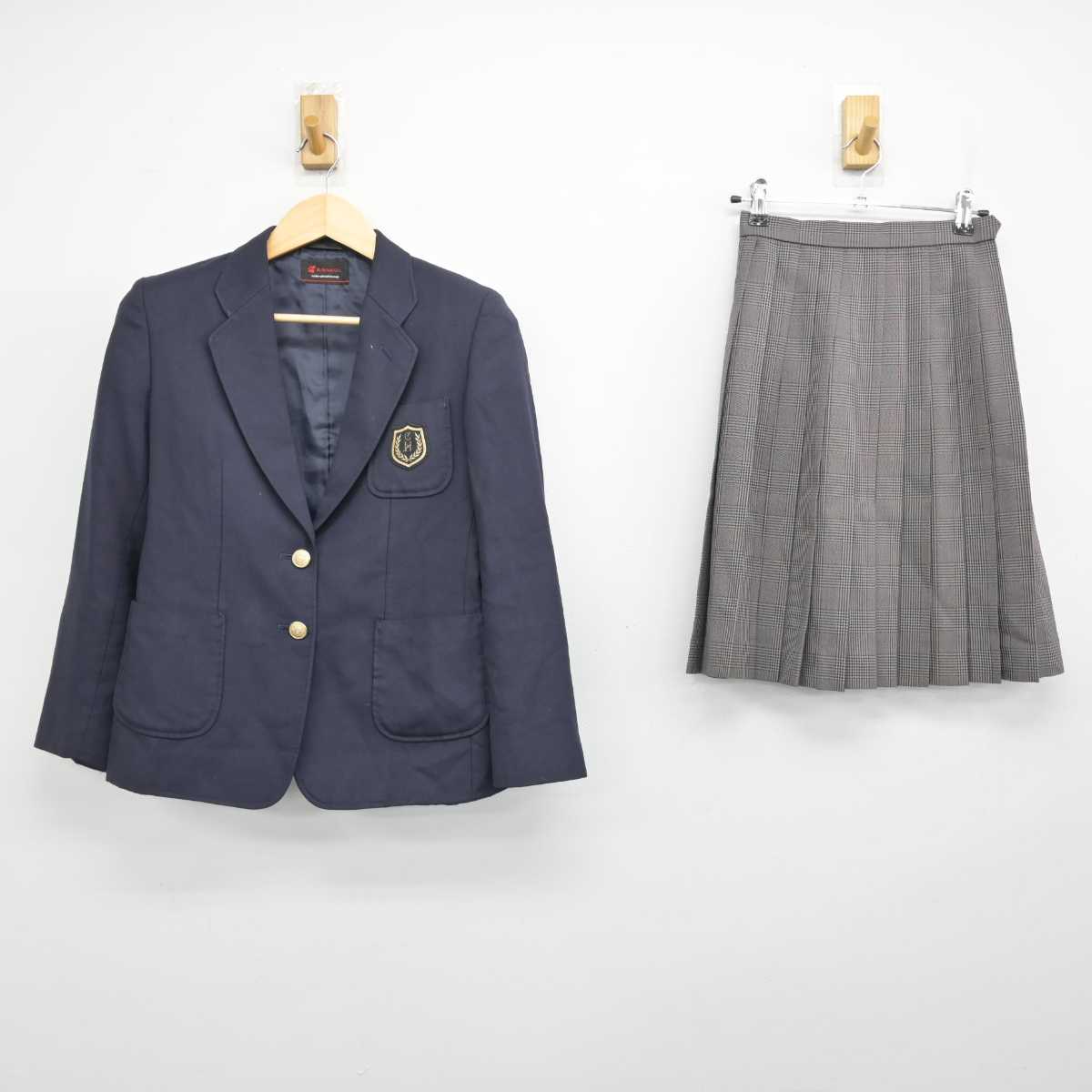 【中古】茨城県 日立商業高等学校 女子制服 3点 (ブレザー・スカート) sf051653