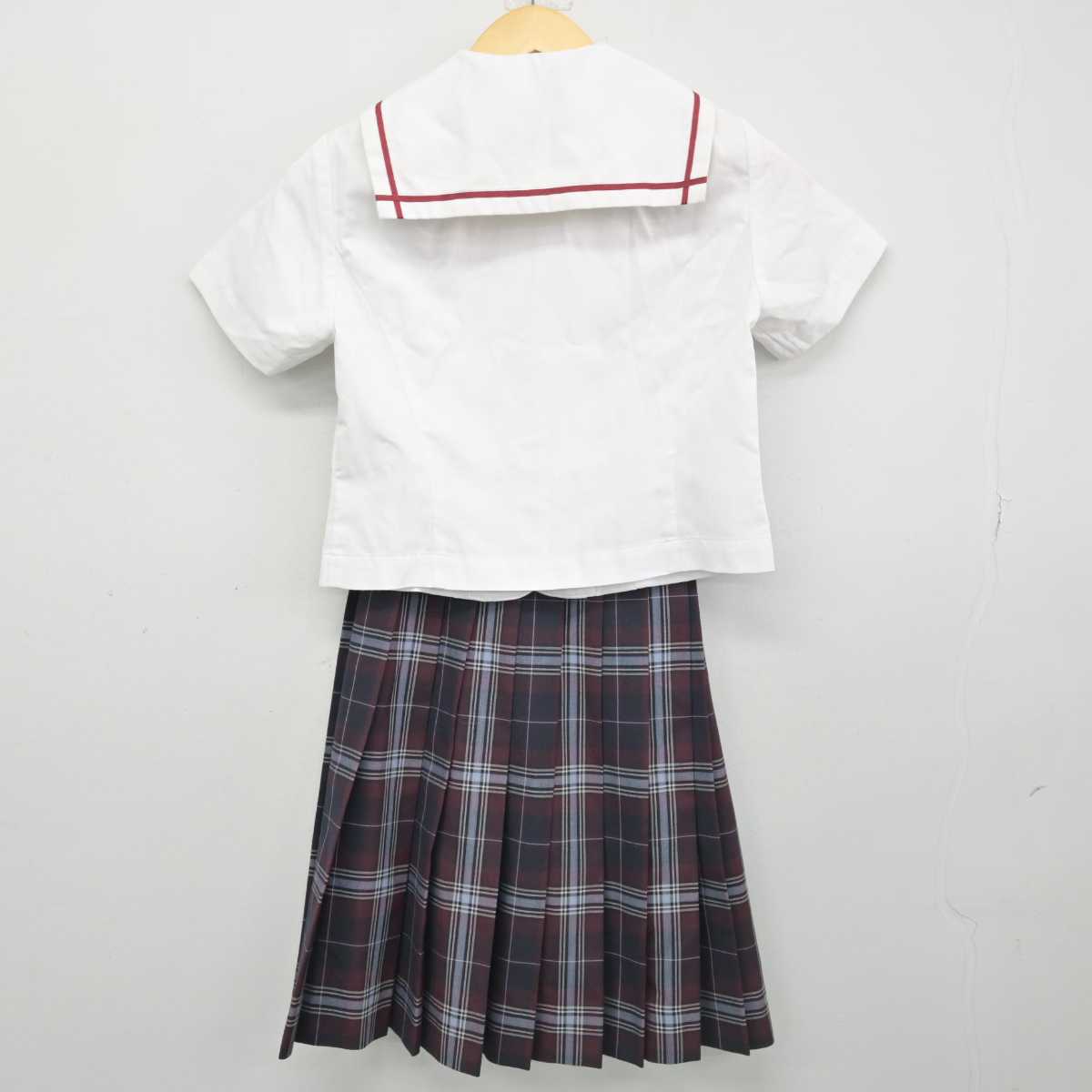 【中古】愛知県 名古屋経済大学市邨高等学校 女子制服 3点 (セーラー服・スカート) sf051656