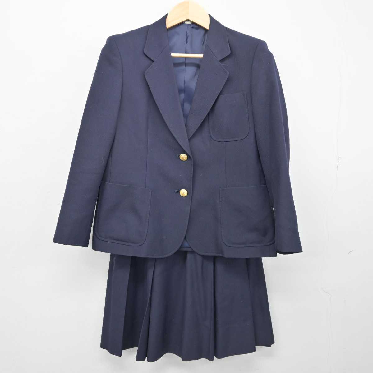 【中古】兵庫県 近畿大学附属豊岡高等学校 女子制服 2点 (ブレザー・スカート) sf051663