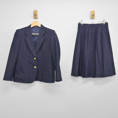 【中古】兵庫県 近畿大学附属豊岡高等学校 女子制服 2点 (ブレザー・スカート) sf051663