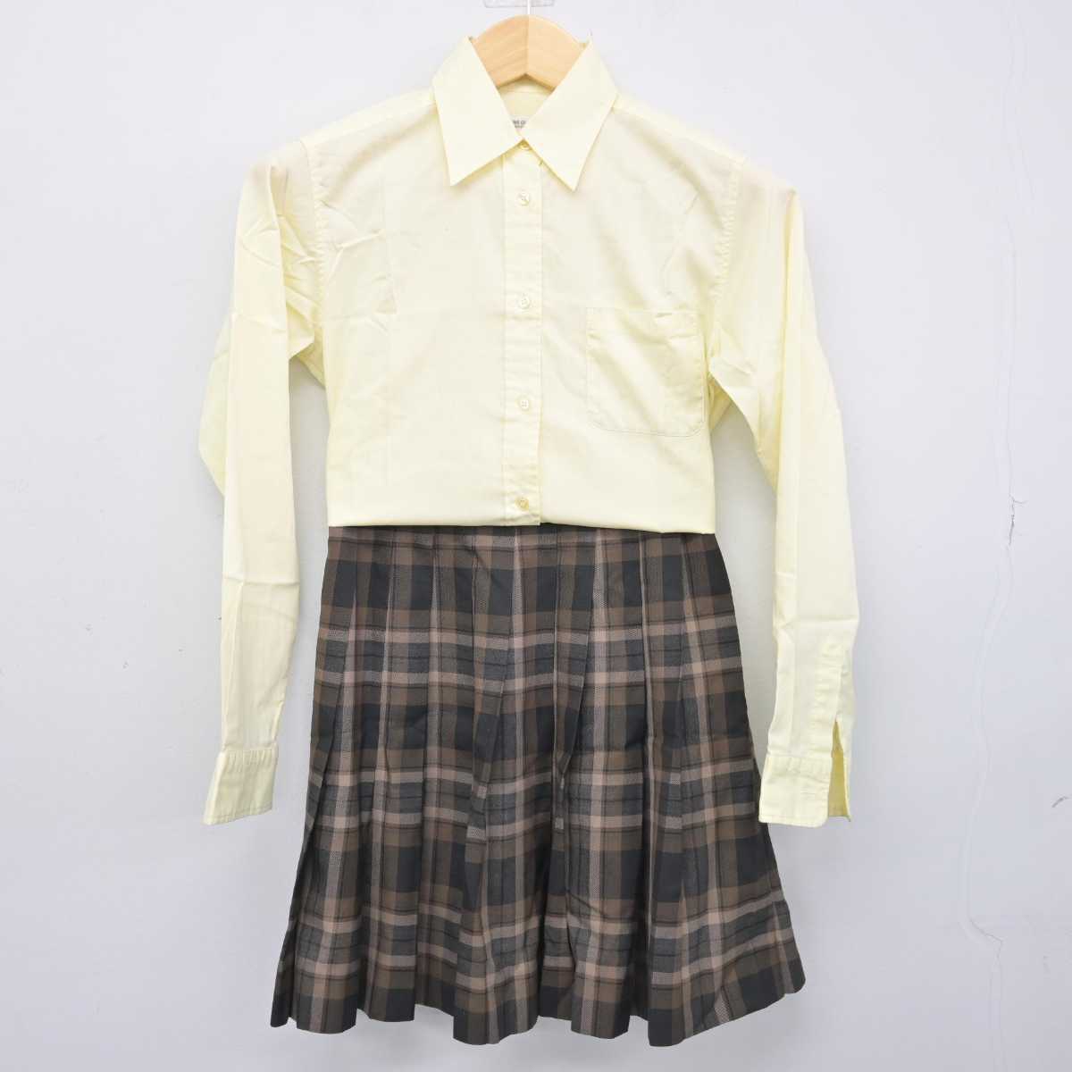 【中古】東京都 八王子学園八王子高等学校 女子制服 2点 (シャツ・スカート) sf051667