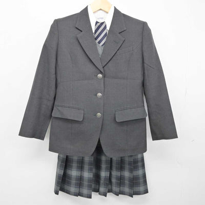 【中古】千葉県 銚子高等学校 女子制服 5点 (ブレザー・ニット・シャツ・スカート) sf051671