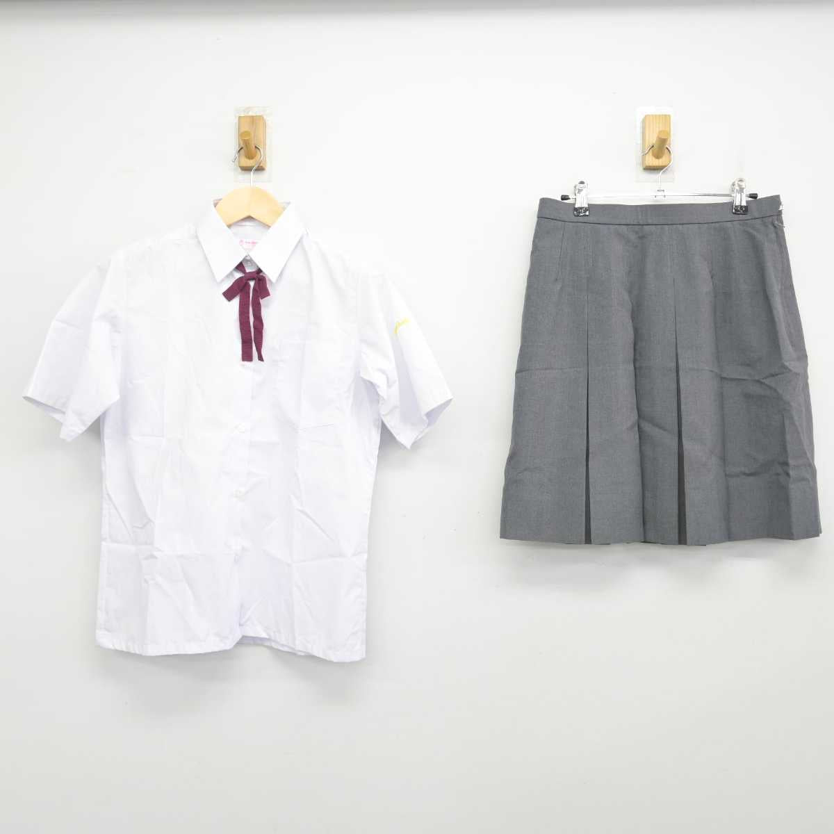 【中古】神奈川県 上溝高等学校 女子制服 4点 (シャツ・スカート) sf051673