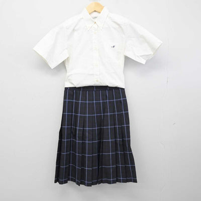 【中古】千葉県 茂原高等学校 女子制服 2点 (シャツ・スカート) sf051690