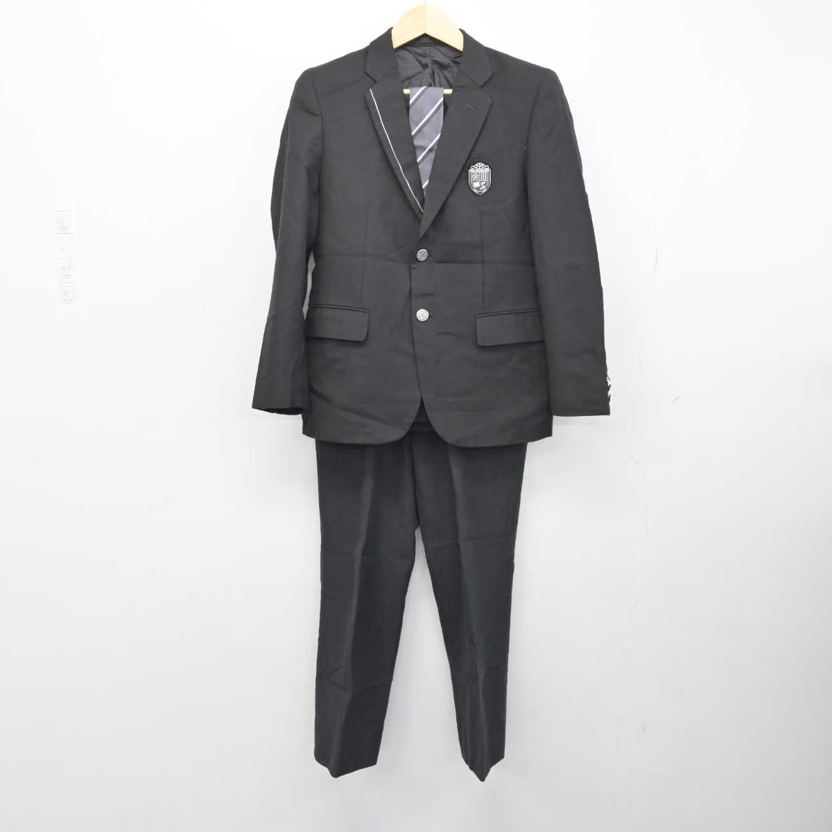 【中古】大阪府 精華高等学校 男子制服 4点 (ブレザー・ニット・ズボン) sf051698